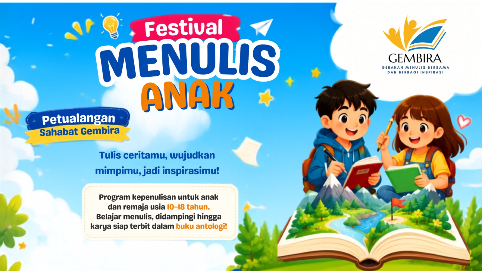 Festival Menulis Anak : Petualangan Sahabat Gembira